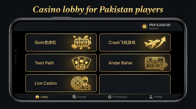 Lobby view of betpkr for Pakistan users - 4